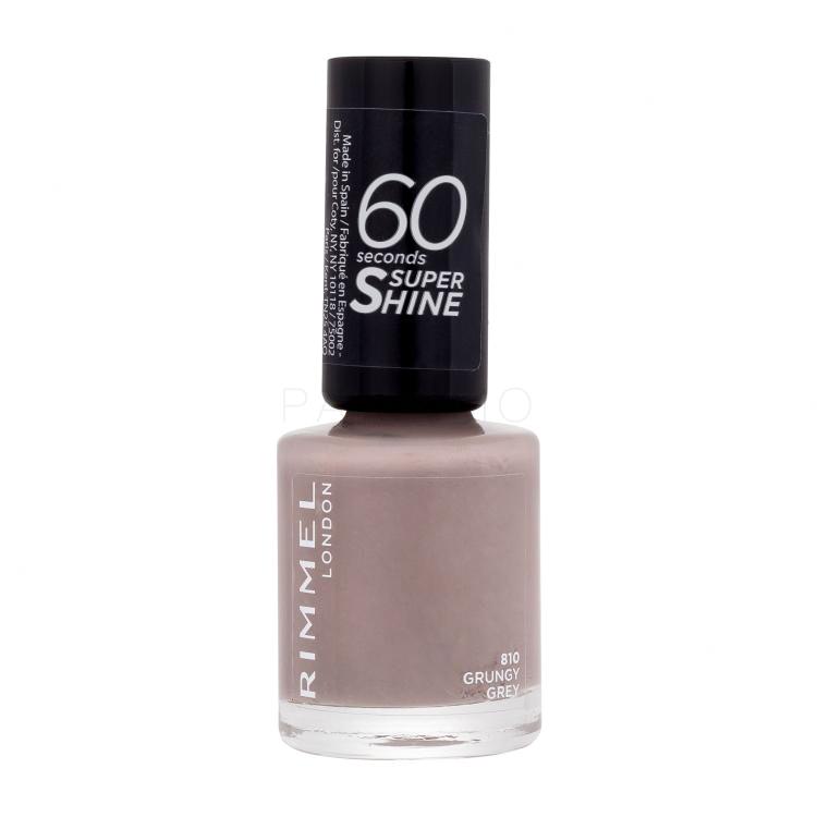 Rimmel London 60 Seconds Super Shine Nagellack für Frauen 8 ml Farbton  810 Grungy Grey