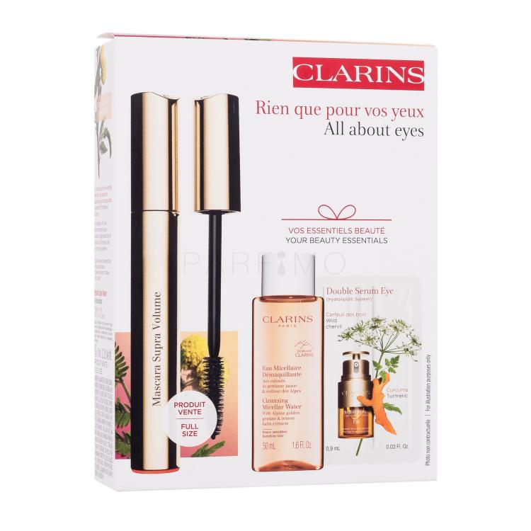 Clarins Mascara Supra Volume Geschenkset Mascara Supra Volume 8 ml + Mizellenwasser Cleansing Micellar Water 50 ml + Augenserum Double Serum Eye 0,9 ml