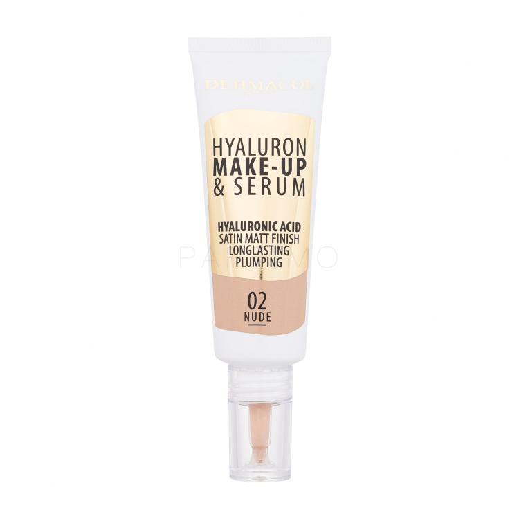 Dermacol Hyaluron Make-Up &amp; Serum Foundation für Frauen 25 g Farbton  02 Nude