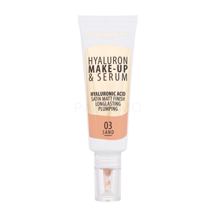 Dermacol Hyaluron Make-Up &amp; Serum Foundation für Frauen 25 g Farbton  03 Sand