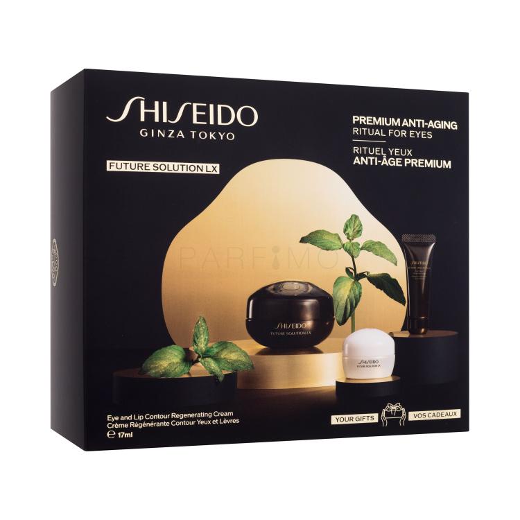 Shiseido Future Solution LX Eye And Lip Contour Regenerating Cream Geschenkset Augencreme Future Solution LX Eye &amp; Lip Regenerating Cream 17 ml + Reinigungsschaum Future Solution LX Extra Rich Cleansing Foam 15 ml + Gesichtscreme Future Solution LX Total Protective Cream SPF20 15 ml