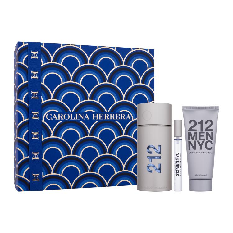 Carolina Herrera 212 NYC Men Geschenkset Eau de Toilette 100 ml + Eau de Toilette 10 ml + After Shave Gel 100 ml