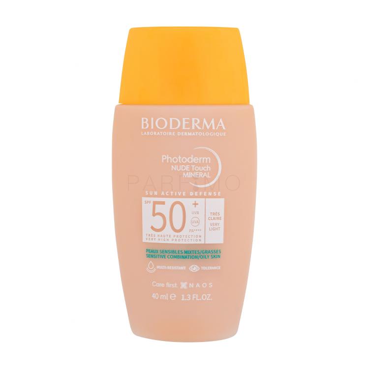 BIODERMA Photoderm Nude Touch Mineral SPF50+ Sonnenschutz fürs Gesicht 40 ml Farbton  Very Light