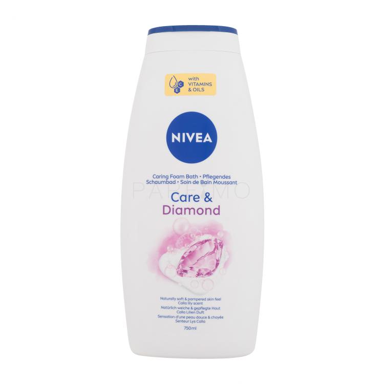 Nivea Care &amp; Diamond Caring Foam Bath Badeschaum für Frauen 750 ml