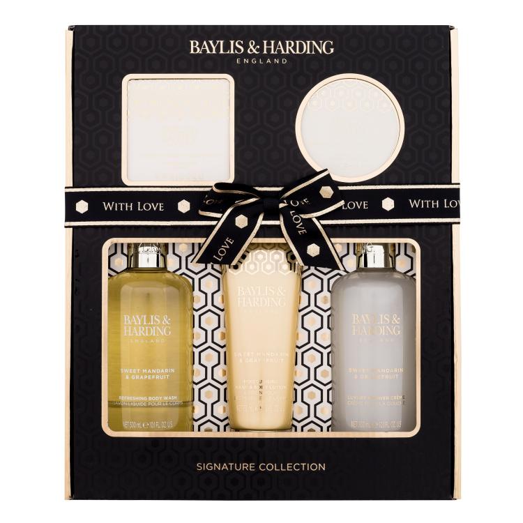 Baylis &amp; Harding Sweet Mandarin &amp; Grapefruit Signature Collection Geschenkset Duschgel 300 ml + Körperlotion 130 ml + Duschcreme 300 ml + Seife 150 g + Körperbutter 100 ml