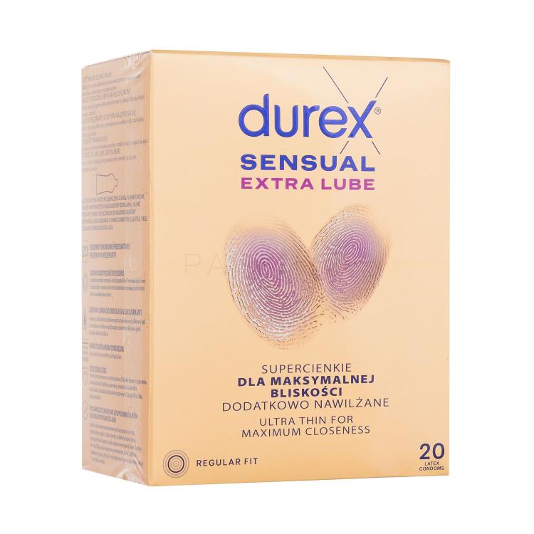 Durex Sensual Extra Lube Kondom für Herren Set