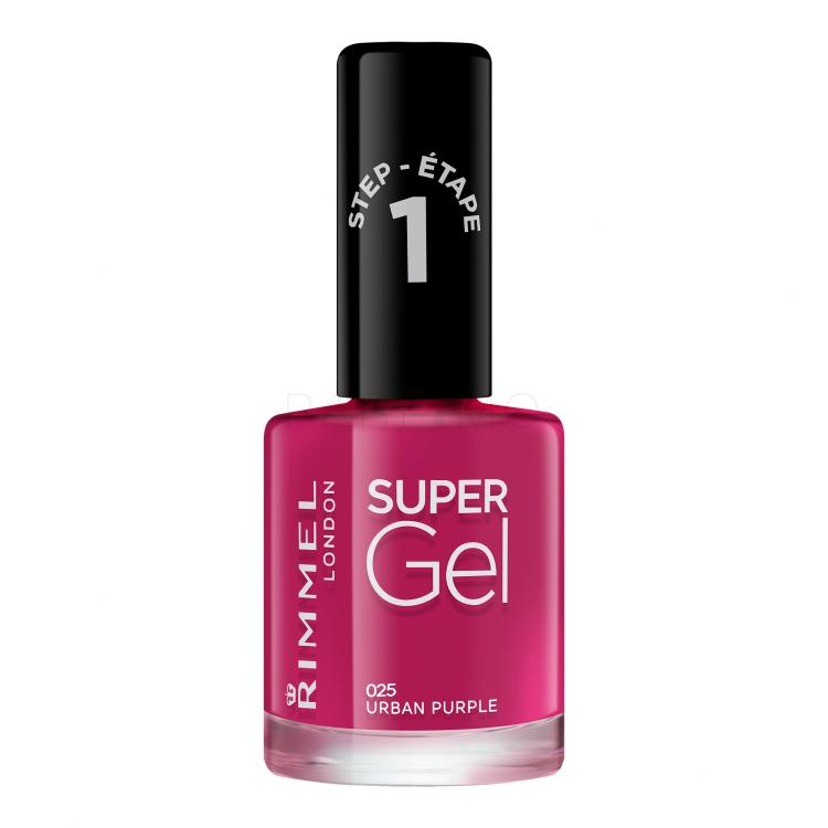 Rimmel London Super Gel STEP1 Nagellack für Frauen 12 ml Farbton  025 Urban Purple