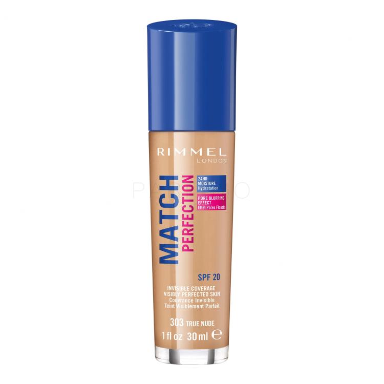 Rimmel London Match Perfection SPF20 Foundation für Frauen 30 ml Farbton  303 True Nude