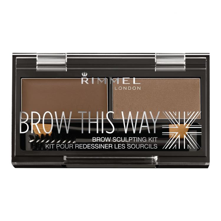 Rimmel London Brow This Way Augenbrauensets für Frauen 2,4 g Farbton  002 Medium Brown