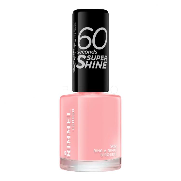 Rimmel London 60 Seconds Super Shine Nagellack für Frauen 8 ml Farbton  262 Ring A Ring O´Roses