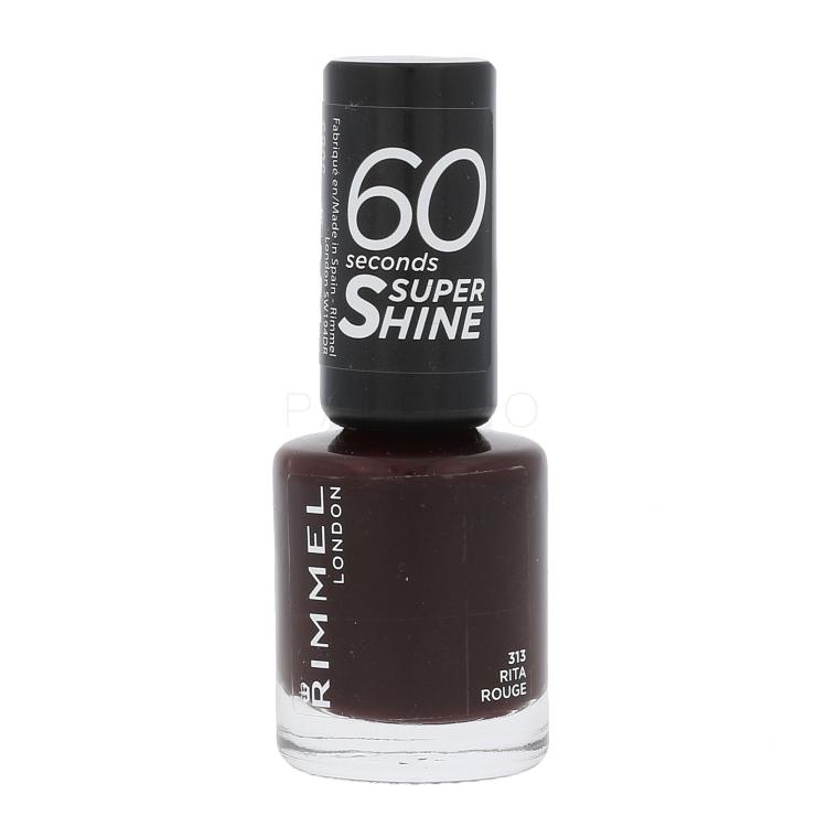 Rimmel London 60 Seconds Super Shine Nagellack für Frauen 8 ml Farbton  313 Rita Rouge