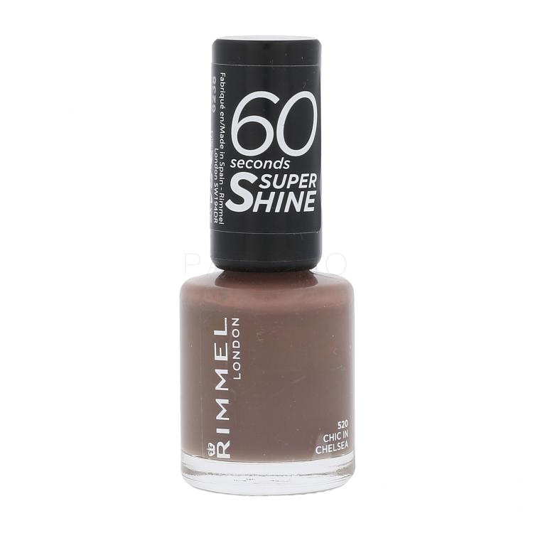 Rimmel London 60 Seconds Super Shine Nagellack für Frauen 8 ml Farbton  520 Chic In Chelsea