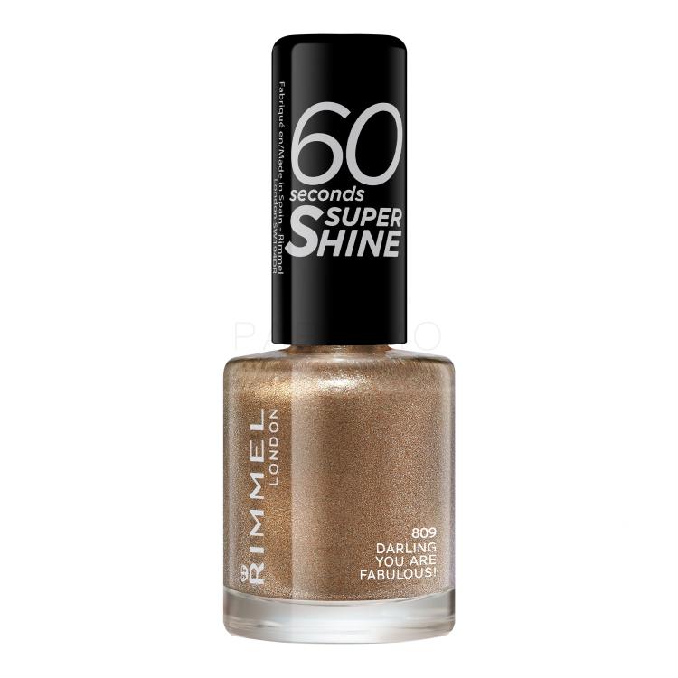 Rimmel London 60 Seconds Super Shine Nagellack für Frauen 8 ml Farbton  809 Darling, You Are Fabulous!