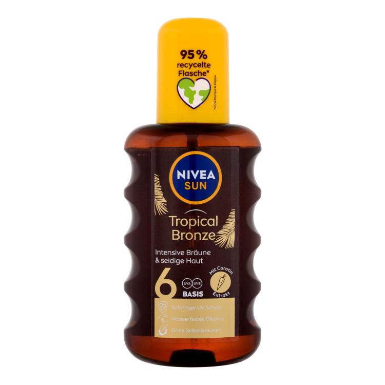 Nivea Sun Tropical Bronze Oil Spray SPF6 Sonnenschutz 200 ml