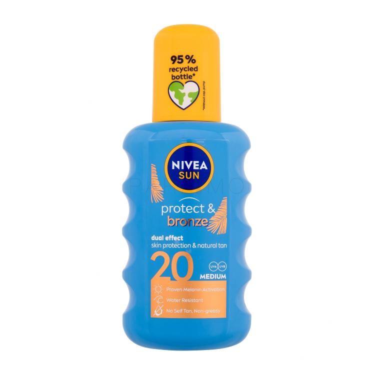 Nivea Sun Protect &amp; Bronze Sun Spray SPF20 Sonnenschutz 200 ml