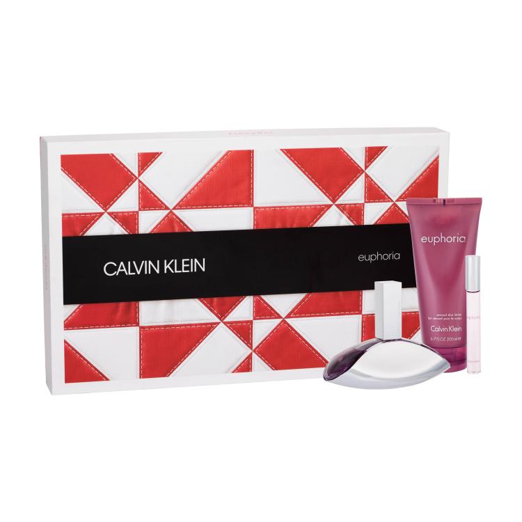 Calvin Klein Euphoria Geschenkset Edp 100 ml + Körpermilk 200 ml + Edp Roll-on 10ml