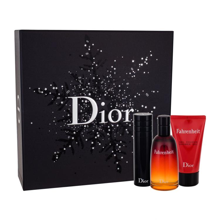 Dior Fahrenheit Geschenkset Edt 50 ml + Edt auffüllbar 10 ml + Duschgel 50 ml