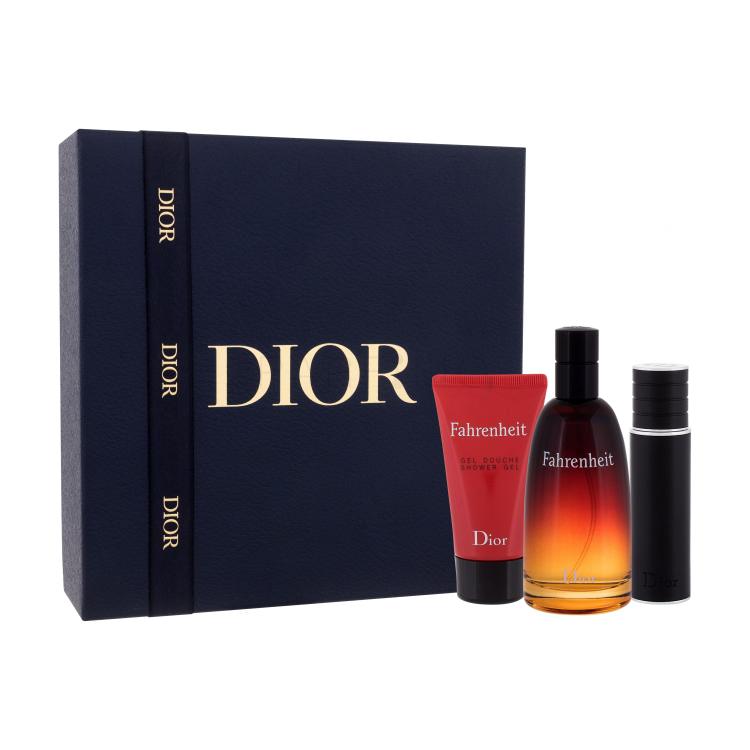 Dior Fahrenheit Geschenkset EDT 100 ml + Duschgel 50 ml + EDT 10 ml nachfüllbar